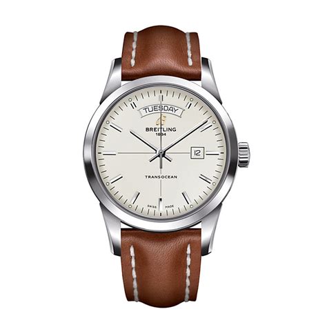 breitling brown leather strap